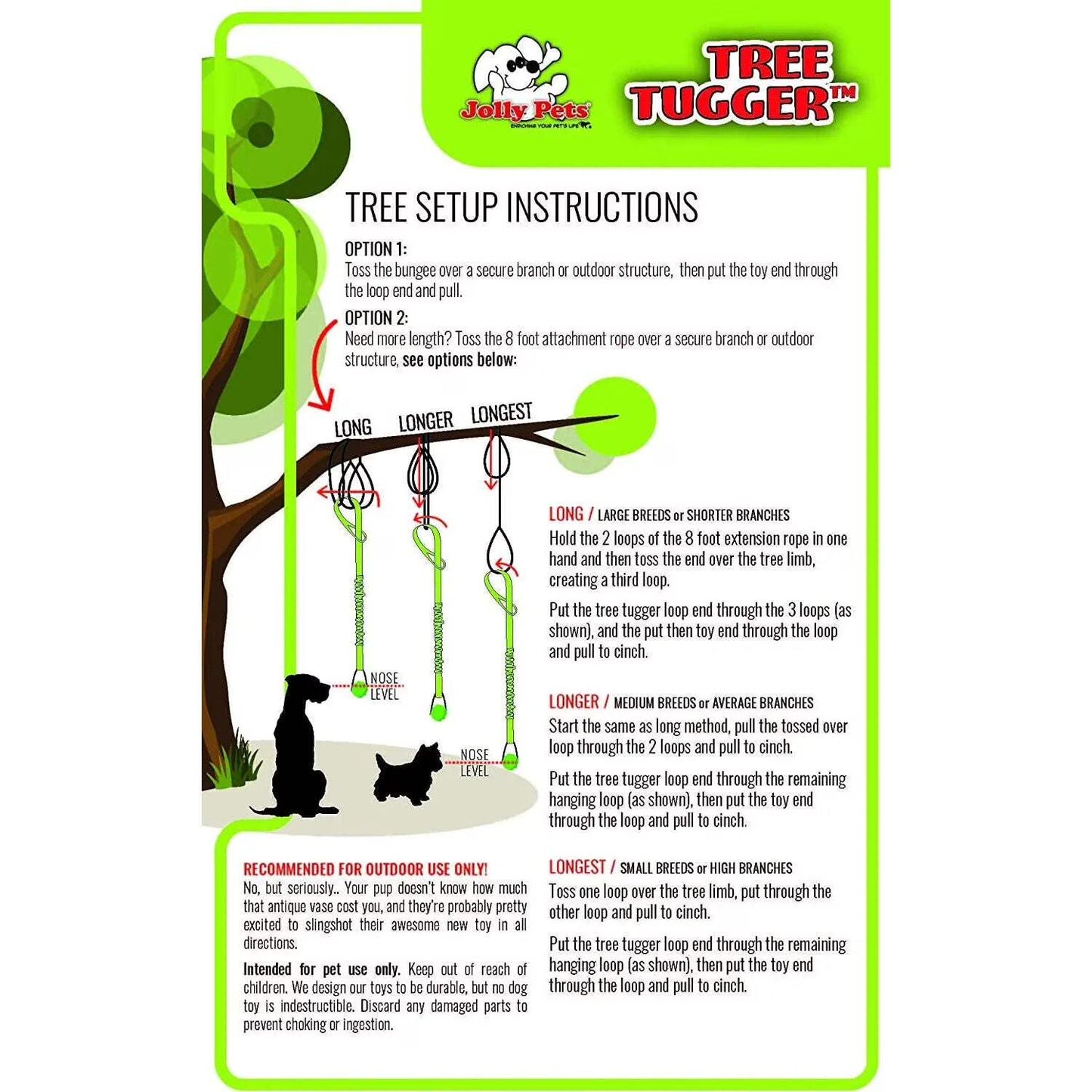 JP071  Tree Tugger Bungee, Green - Large